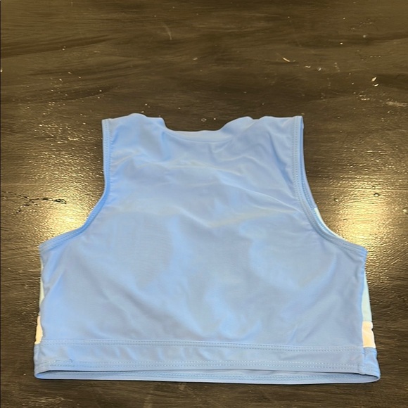 Teen’s Swim Top in Blue and White- 14 - Picture 6 of 7